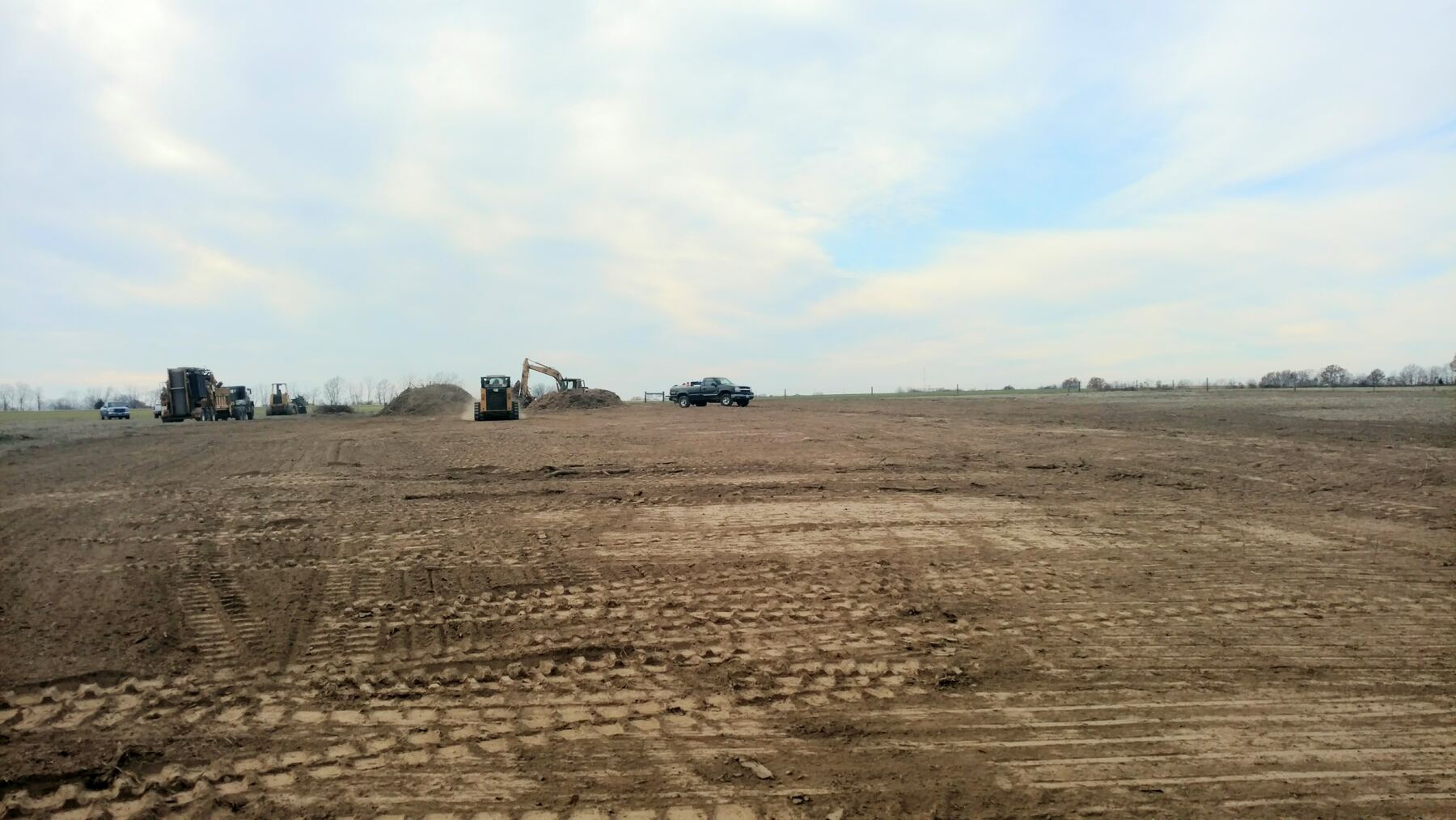 Cleared acreage looking west