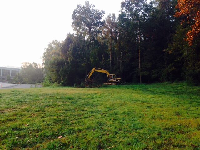 Commercial lot cleared for parking